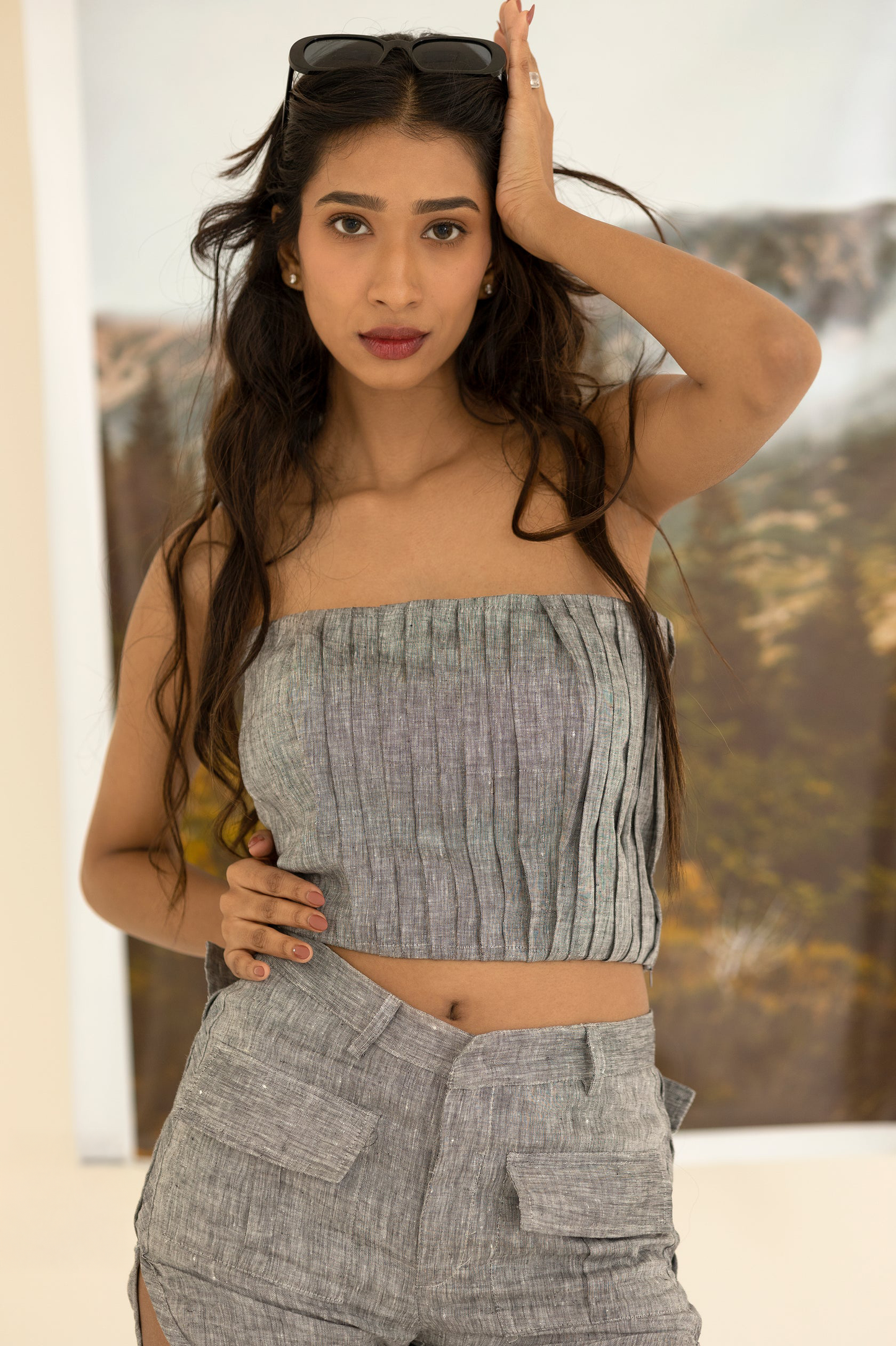 Grey Shorts and Top