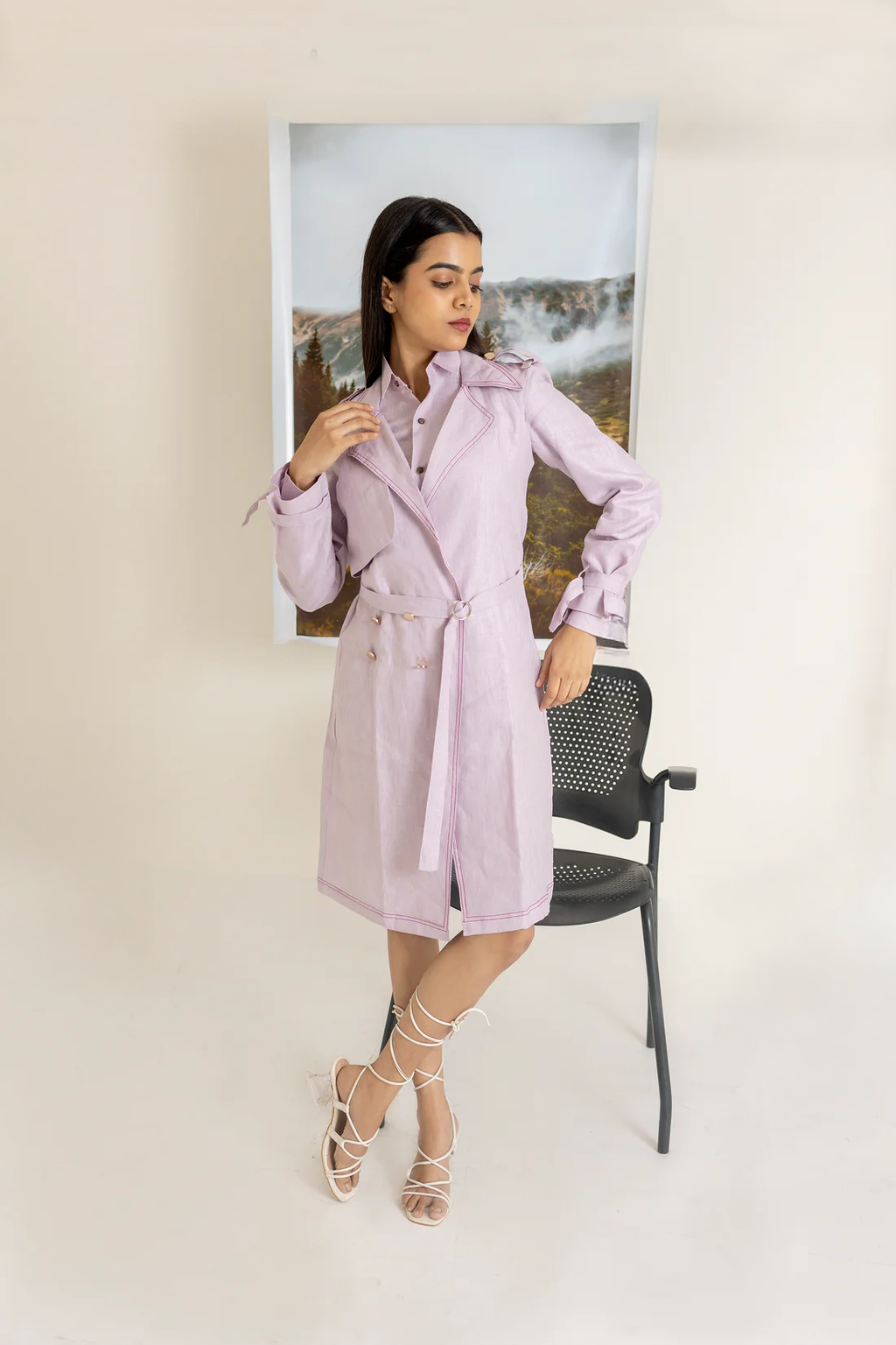 Shirt with Trench Coat