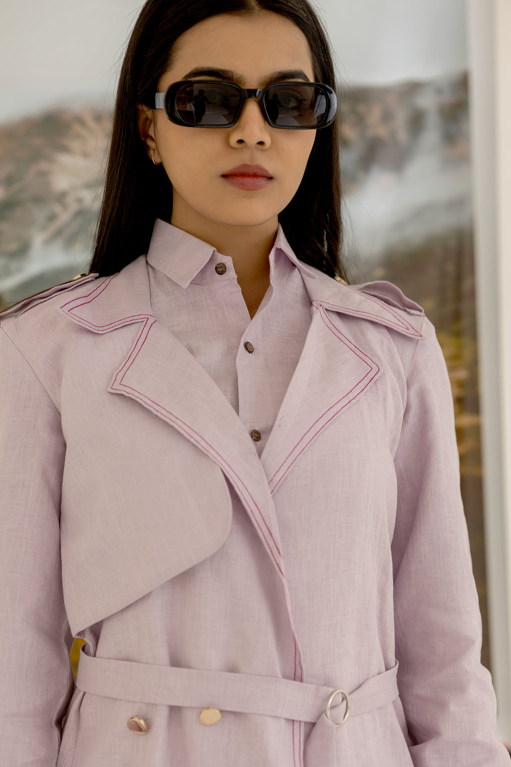 Shirt with Trench Coat