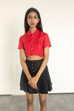 Black Skirt with Red Shirt