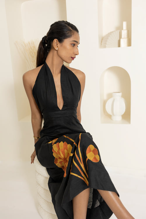 Deep V-Neck with Hand Embroidery hover