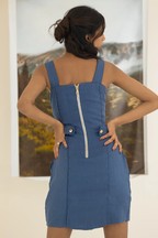 Blue Dress with Pockets
