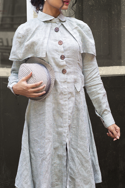 Checked dress –lady of the veranda