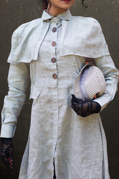 Checked dress –lady of the veranda