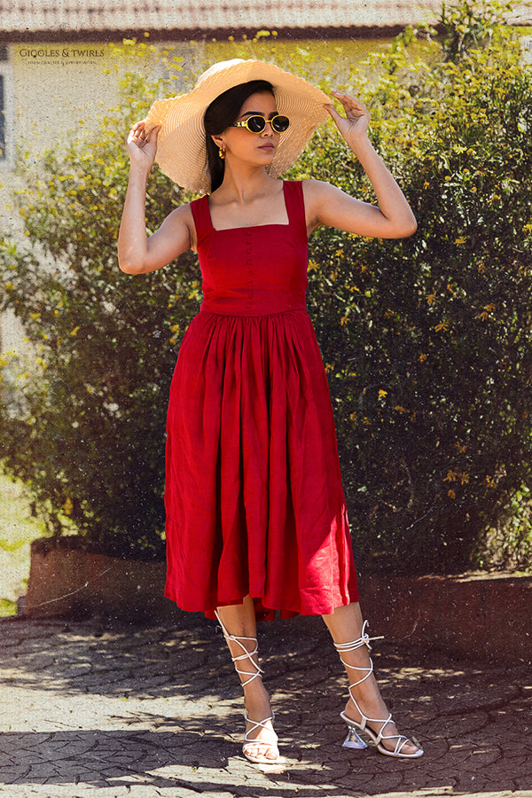 Lady in Rouge Dress
