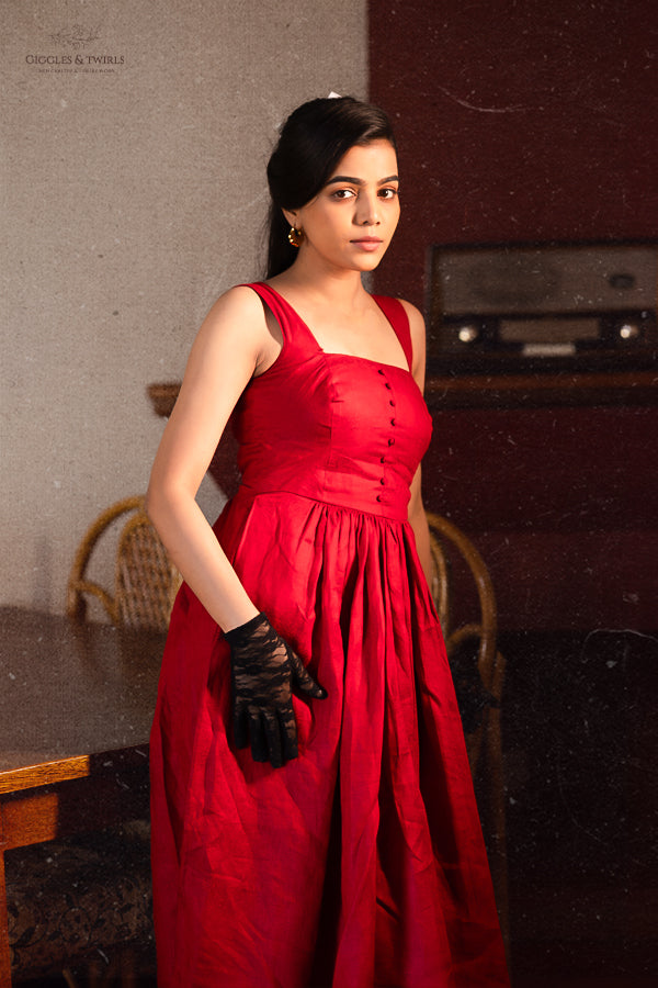 Lady in Rouge Dress