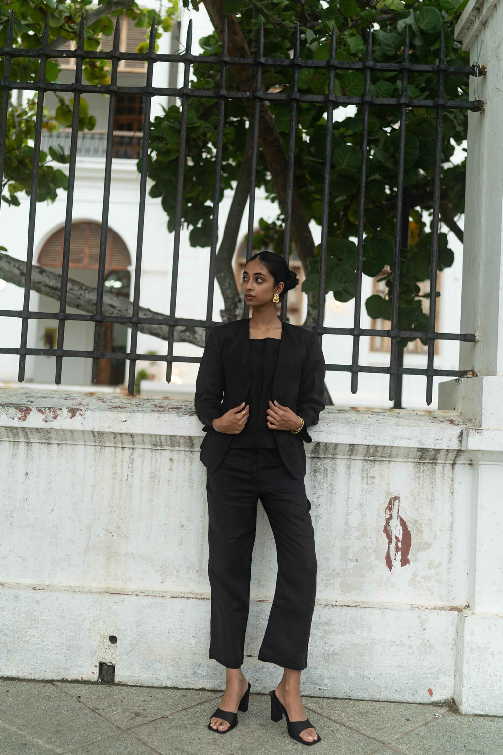 Black Jacket with Top and Pant