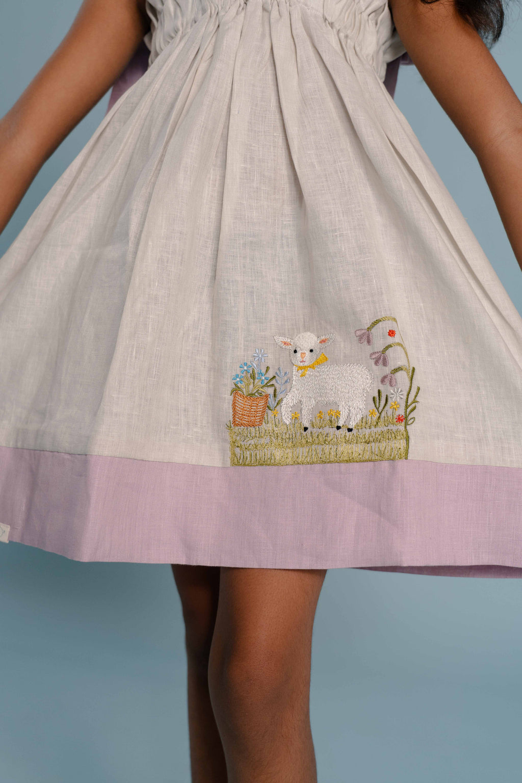 Milk Petal Linen Dress