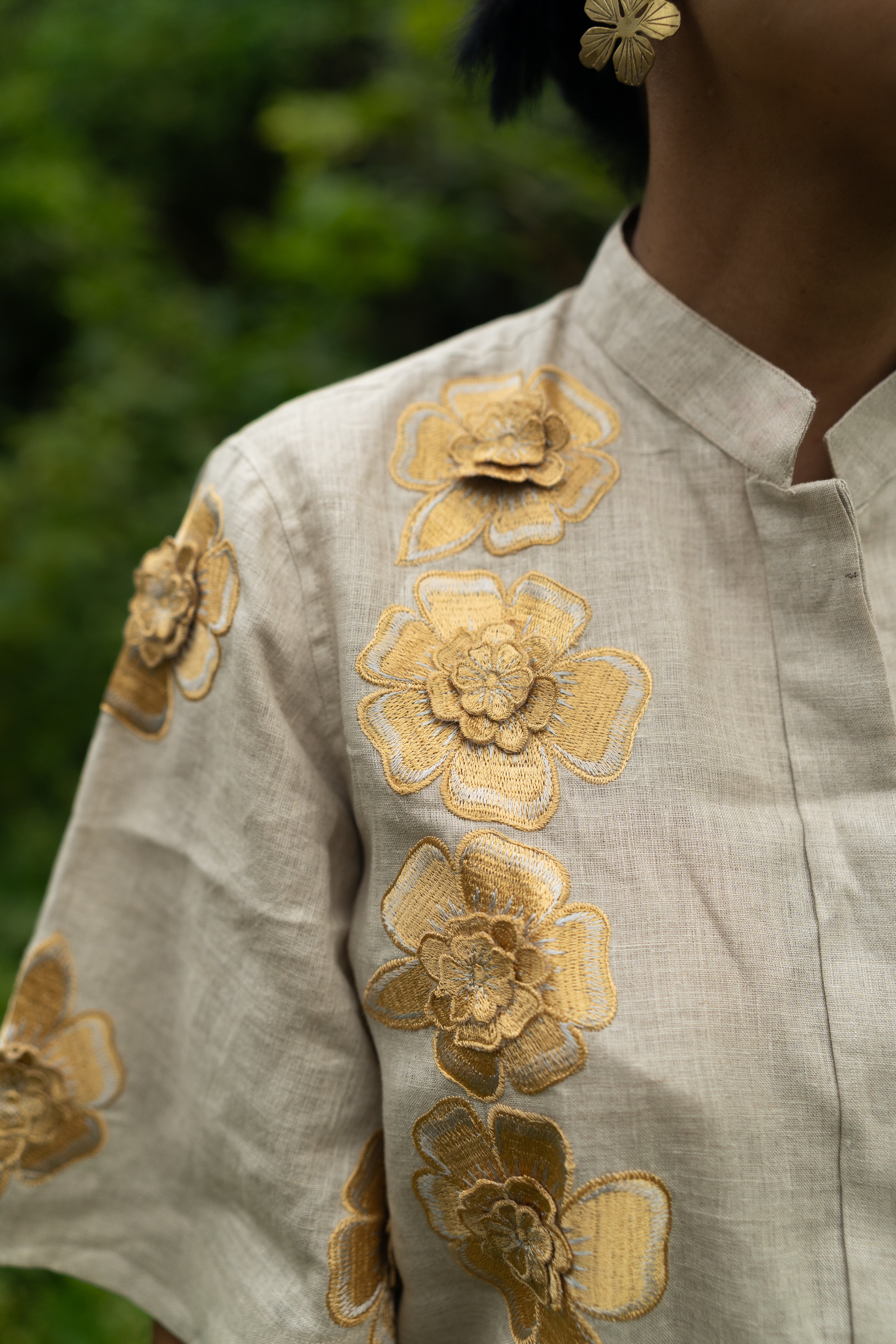 Golden-Yellow Floral set