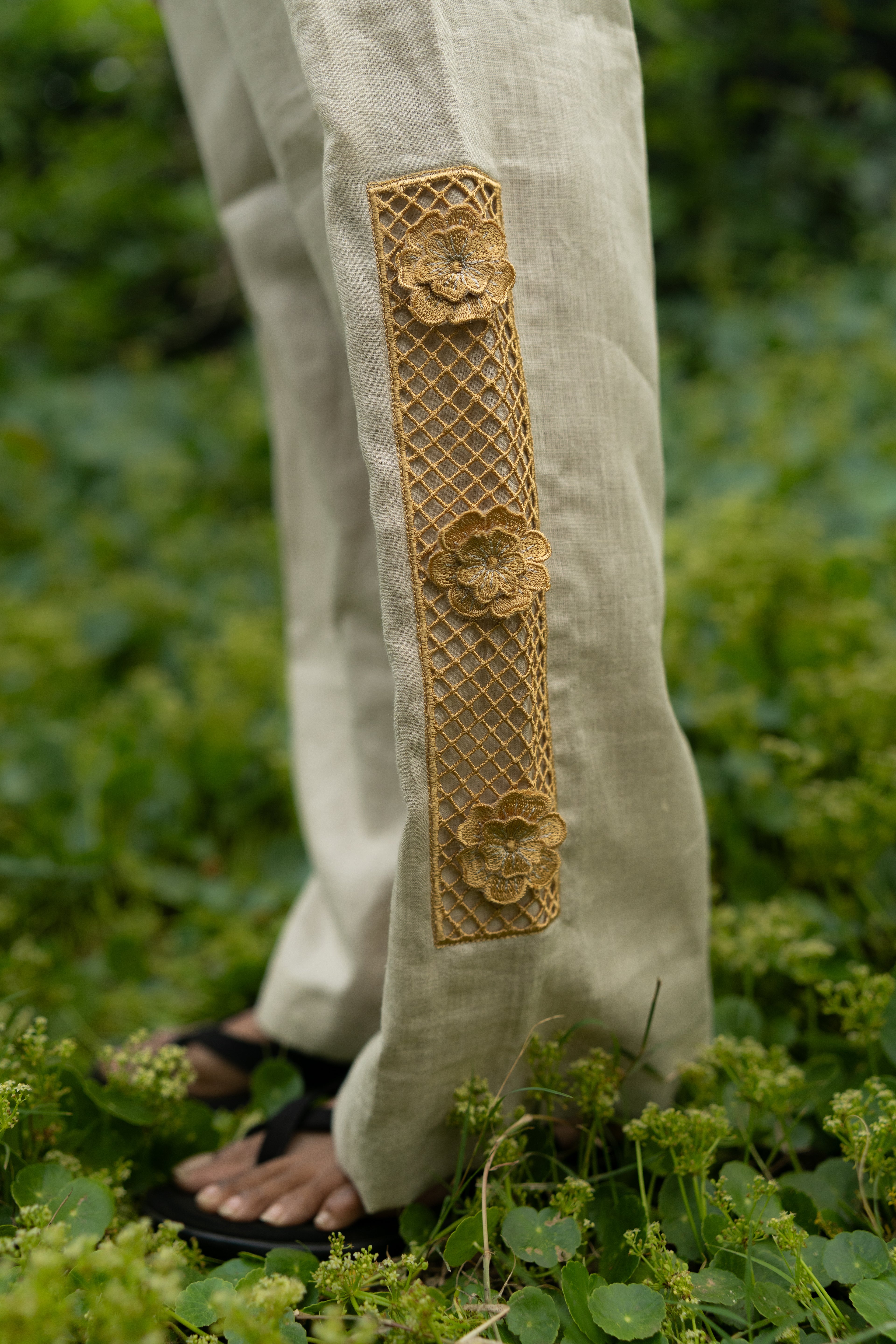 Golden-Yellow Floral set