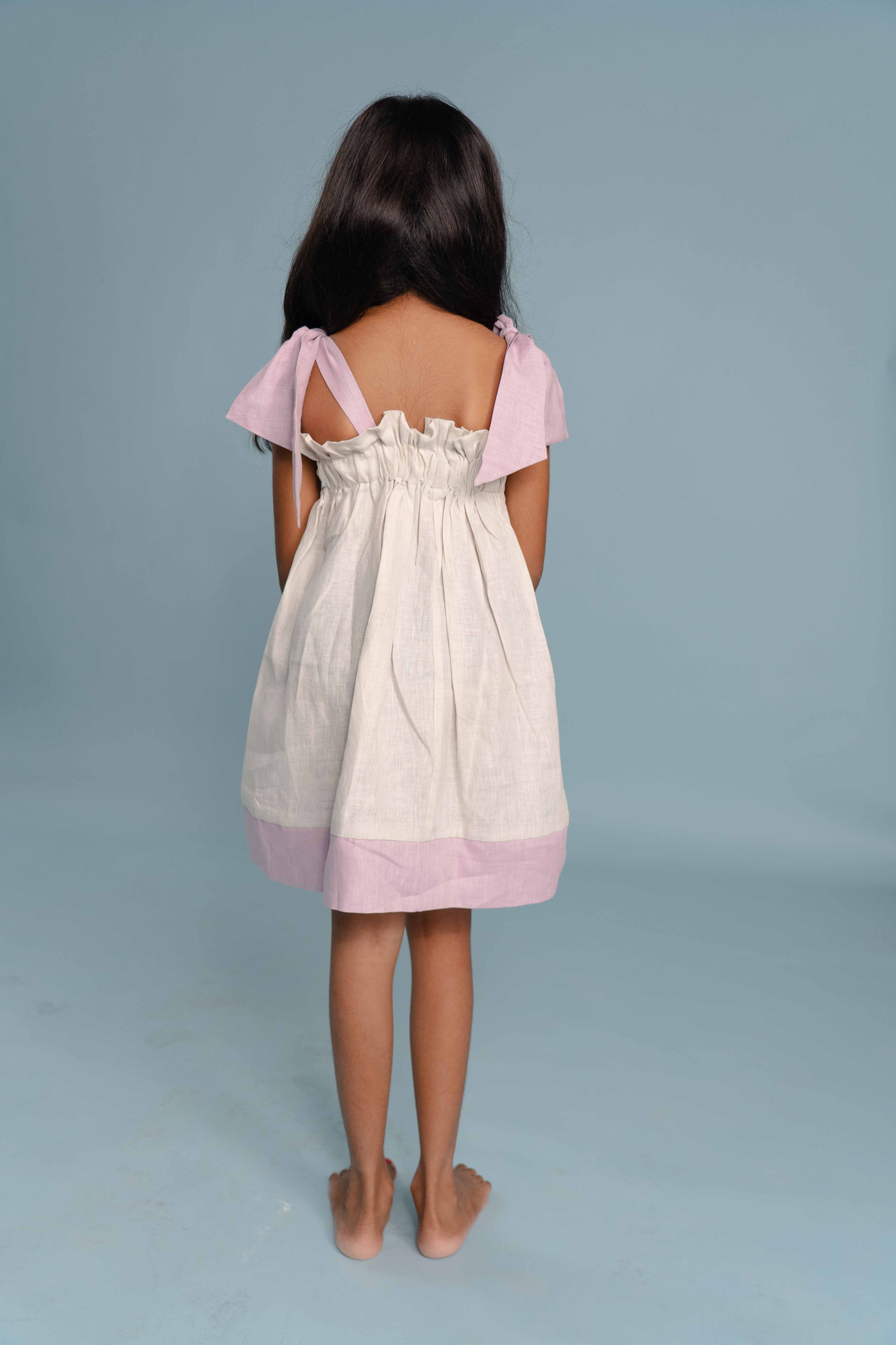 Milk Petal Linen Dress