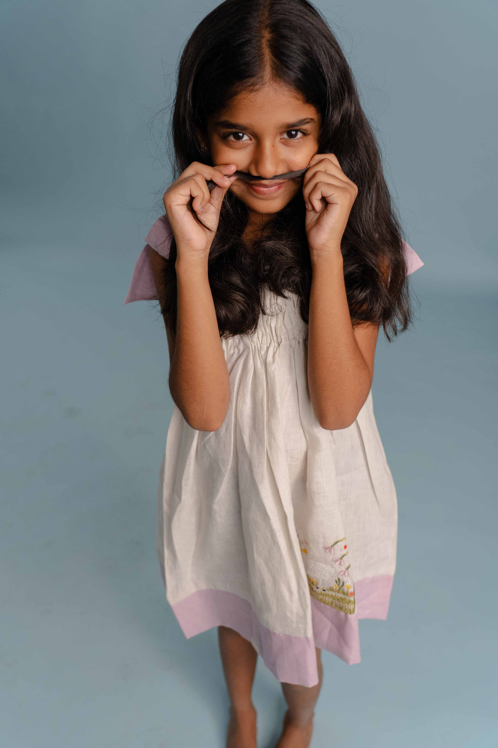 Milk Petal Linen Dress