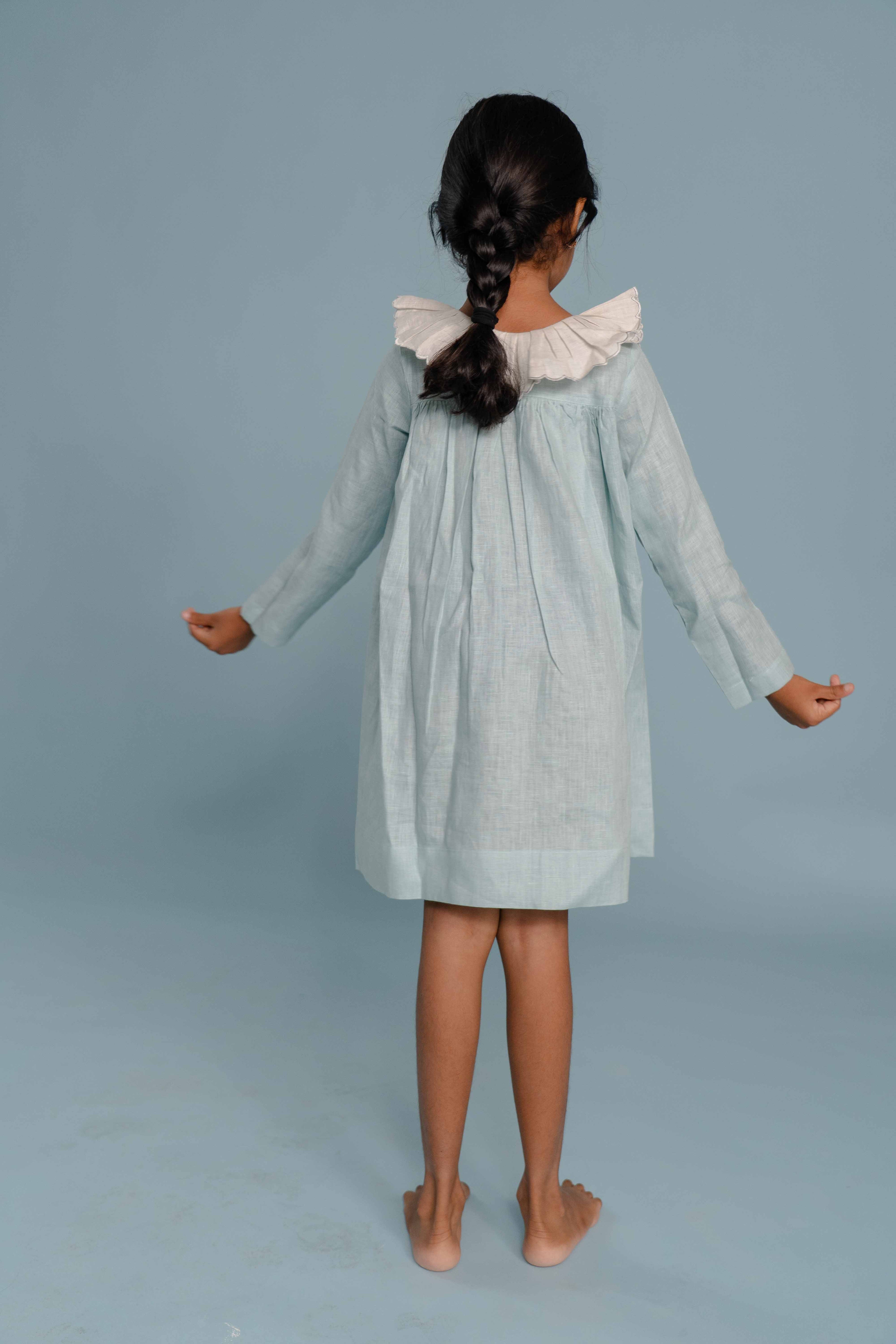 Blue Mist Linen Dress