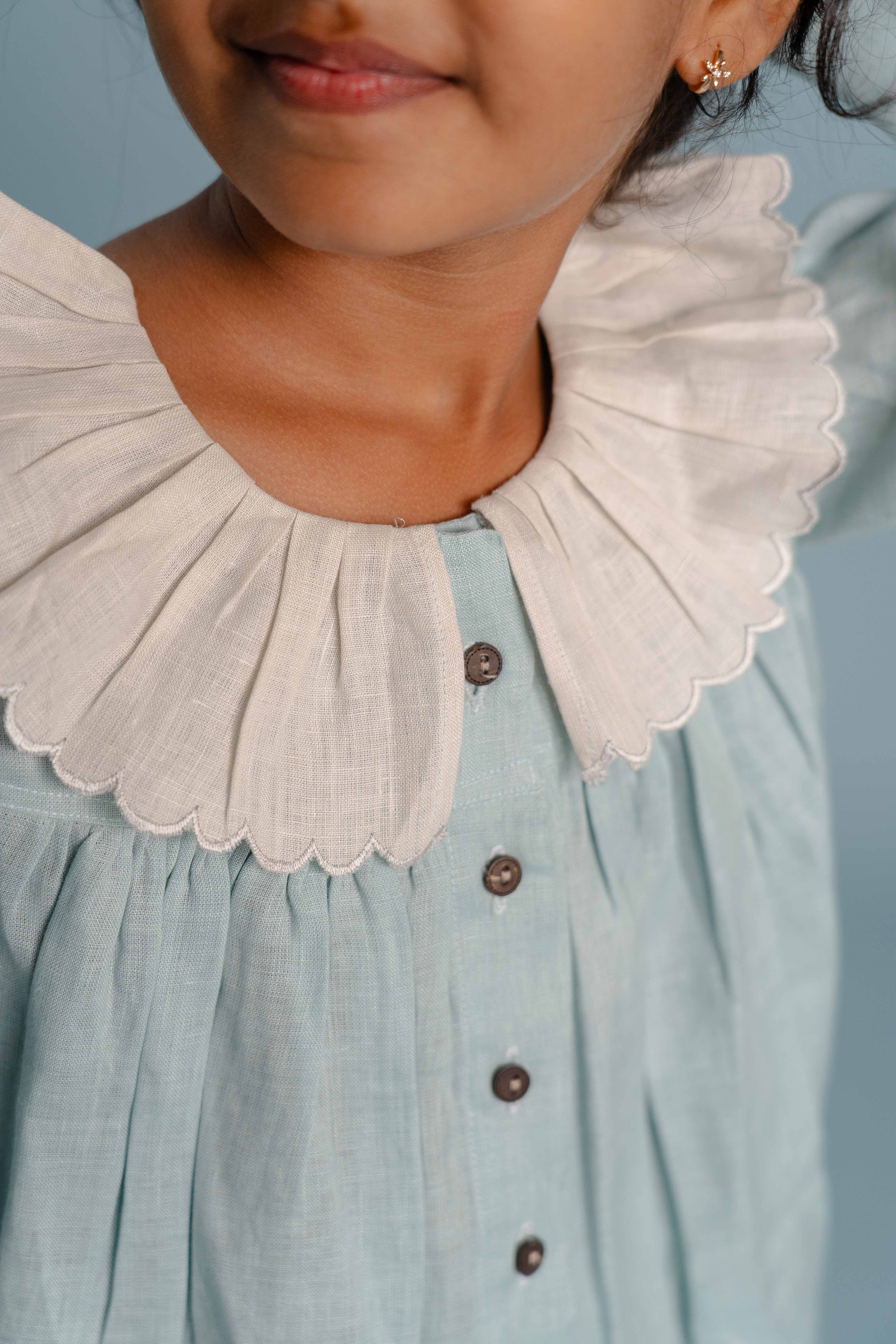 Blue Mist Linen Dress