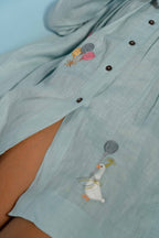 Blue Mist Linen Dress