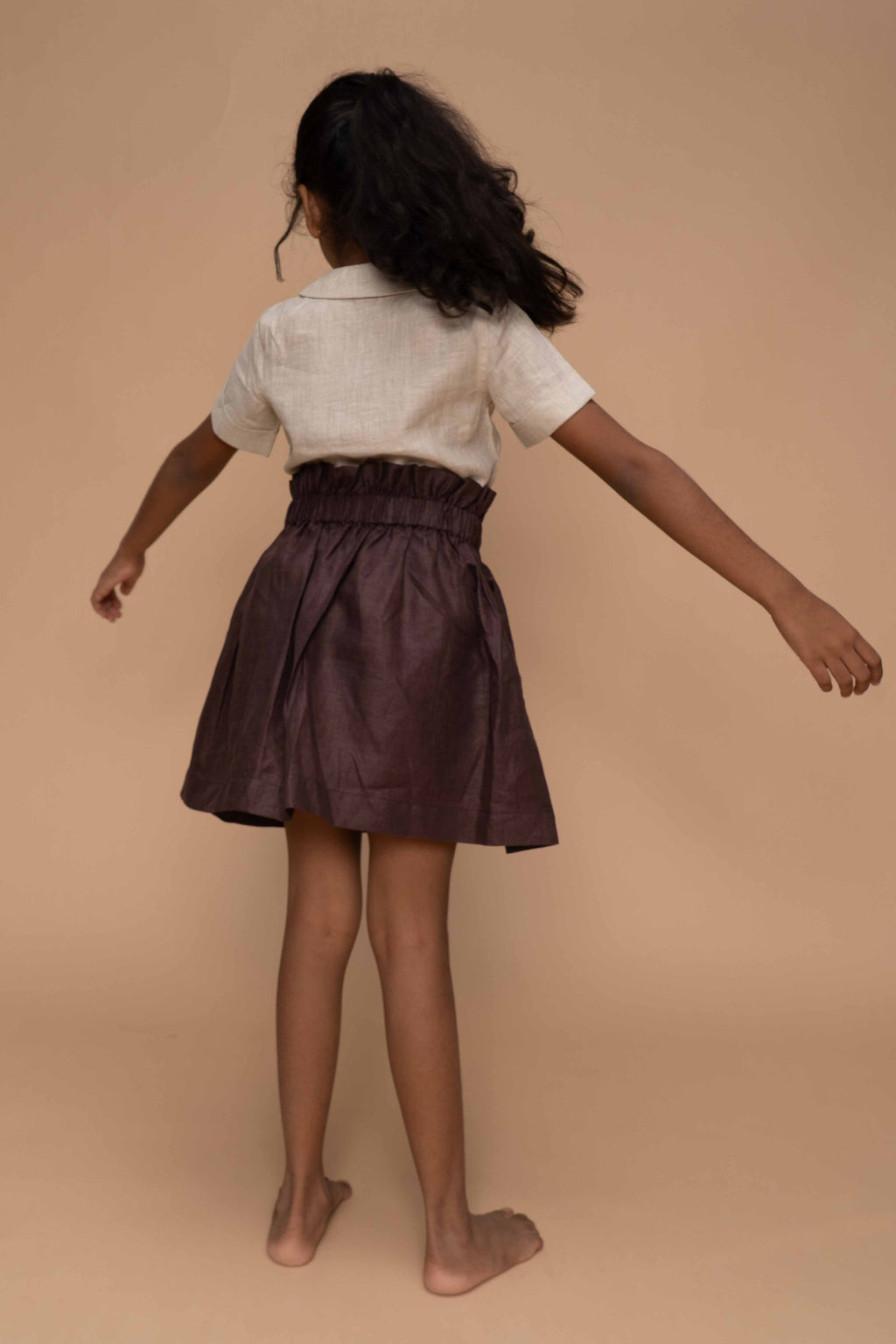 Cocoa Field Linen Skirt Set