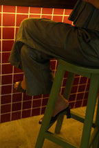 Peplum-Style Top with Relaxed-Fit Trousers