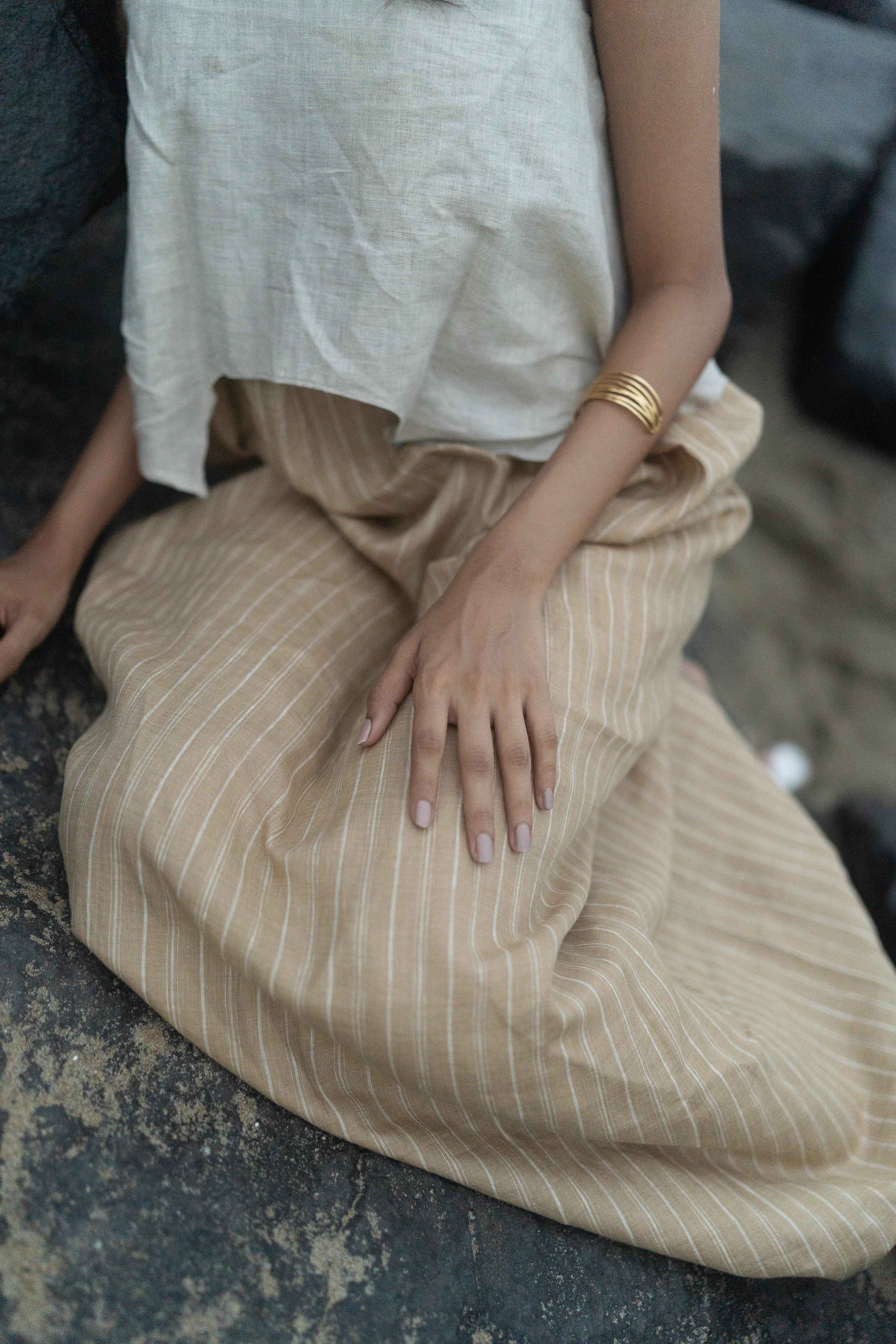 Two-Tone Linen Dress