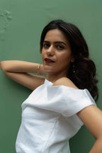 Brown Linen Skirt set