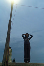 Dark Blue Embroidered Set