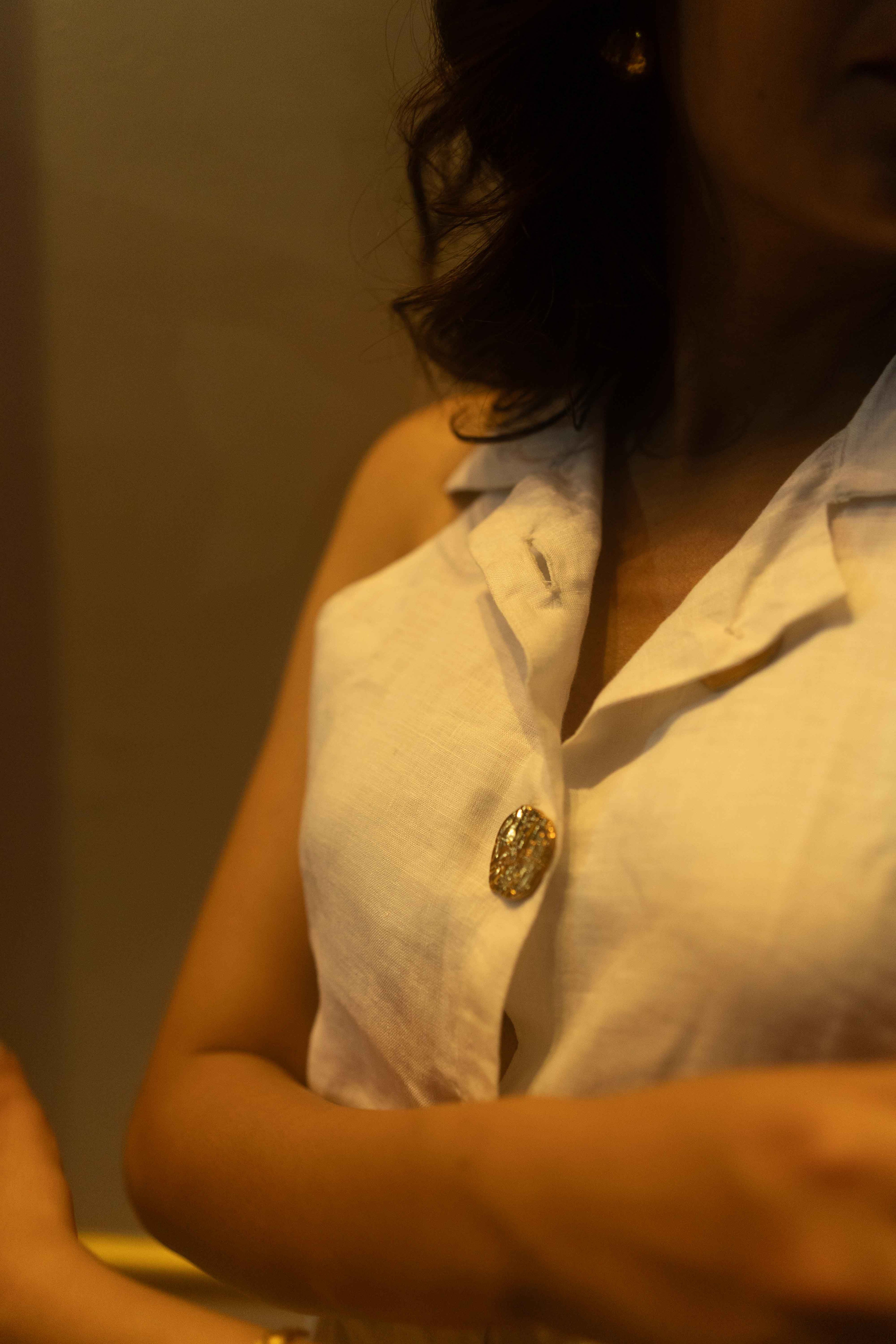 White Halter Neck Top and Straight Pant