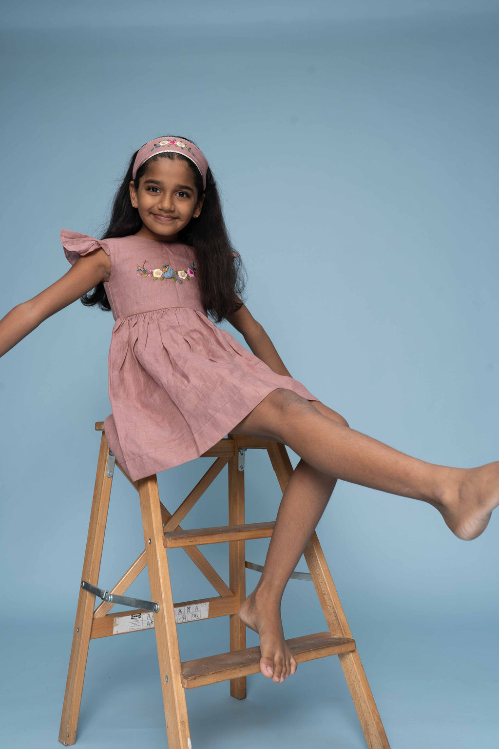 Dust Rose Linen Dress