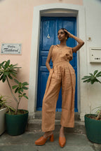 warm terracotta linen