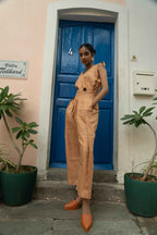 warm terracotta linen