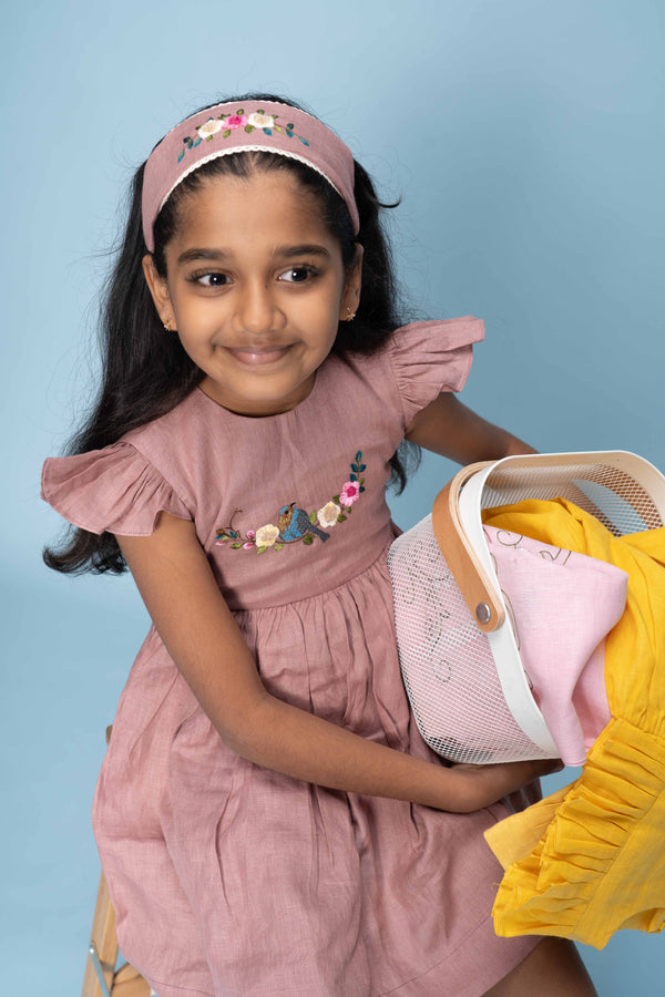 Dust Rose Linen Dress