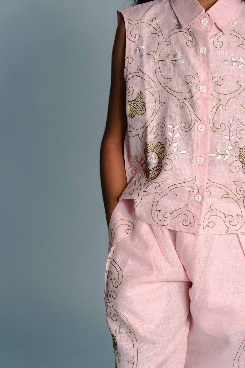 Soft Blush Linen Co-ord