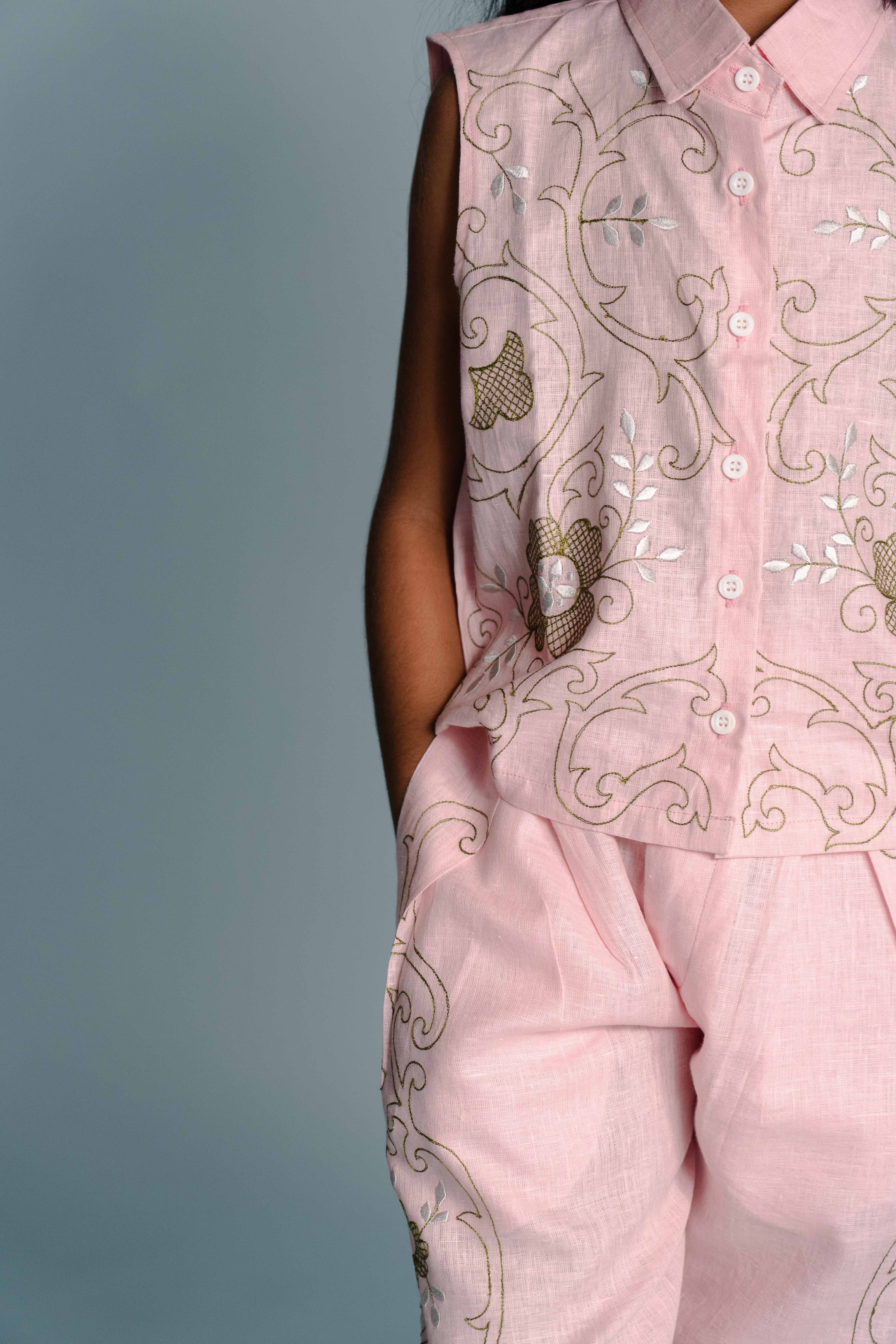 Soft Blush Linen Co-ord