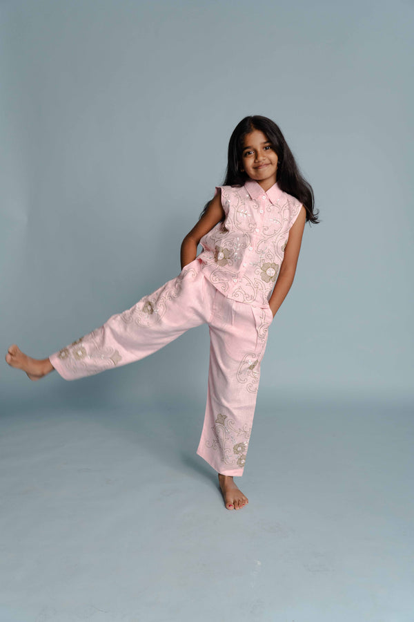 Soft Blush Linen Co-ord