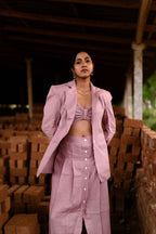 Blush pink linen