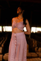 Blush pink linen