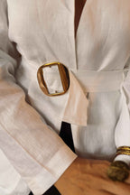 Crisp white linen